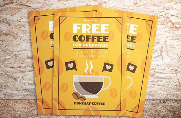 coffee promotional flyer template