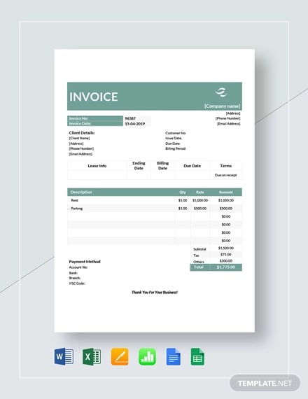commercial-lease-invoice-template