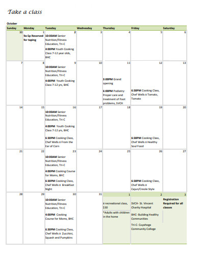 community kitchen schedule