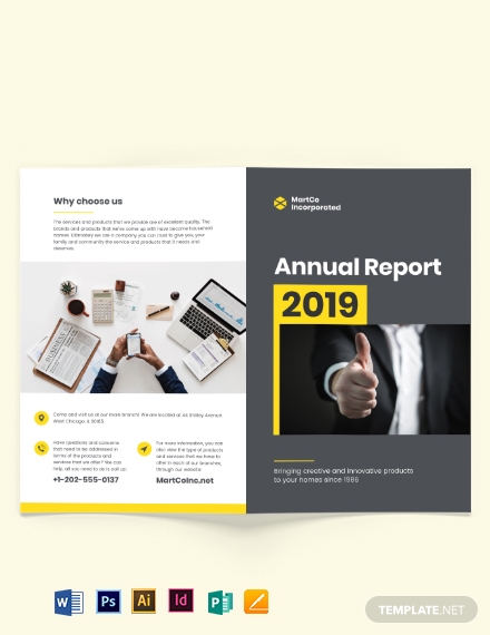 company annual report bi fold brochure 1x