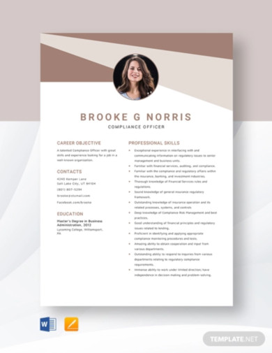 compliance-officer-resume-template