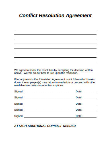 conflict-resolution-agreement-template