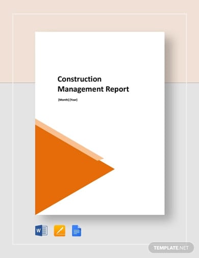 construction management report template