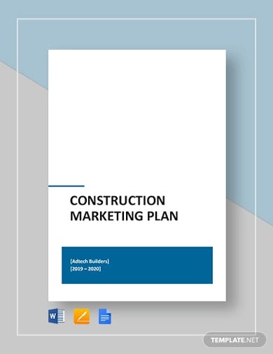 construction marketing plan template