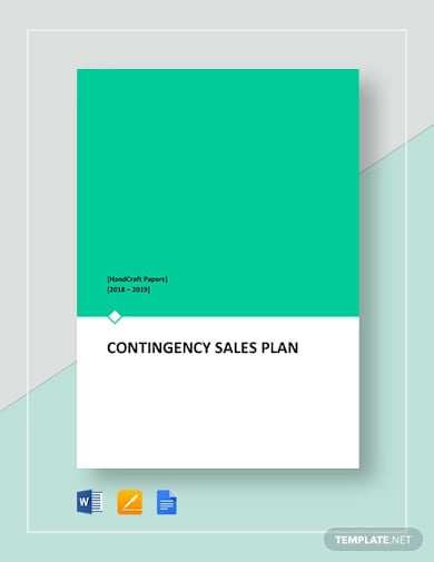 contingency sales plan template