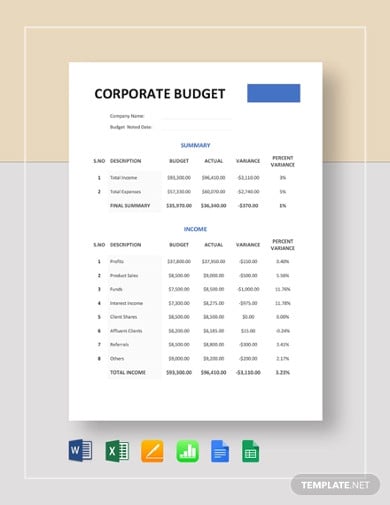 corporate-budget-template