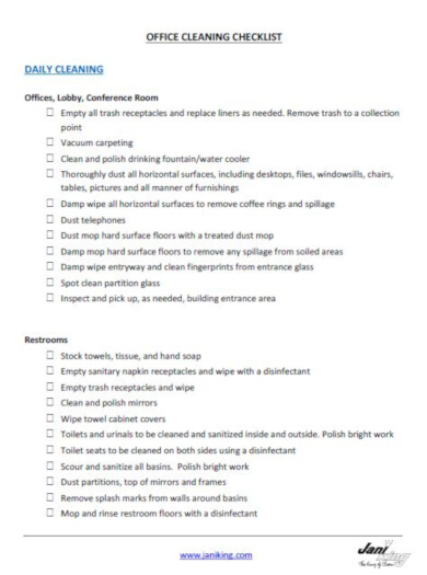 11+ Restroom Checklist Templates - Google Docs, Word, Pages, PDF