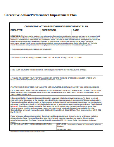 21+ Performance Improvement Plan Templates - Google Docs, Word, Pages ...