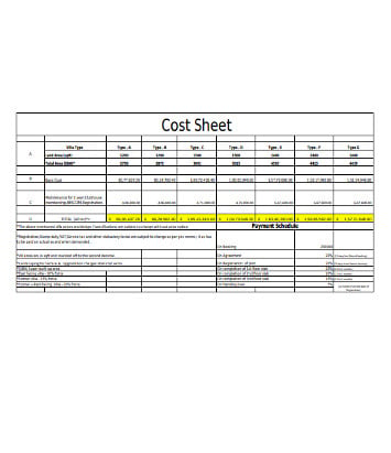 cost-sheet-template