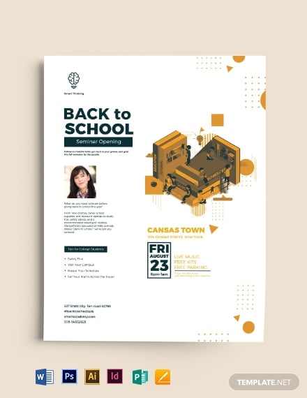 creative back to school flyer template