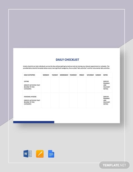 daily-checklist-template