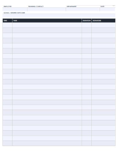 daily personal trainer tranning planner