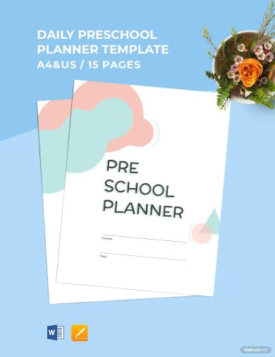 daily preschool planner template