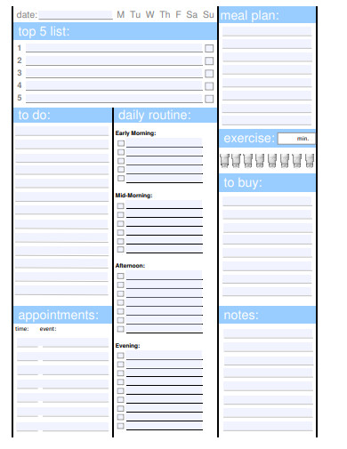 33+ Daily Planner Templates in Google Docs | Google Sheets | XLS | Word ...