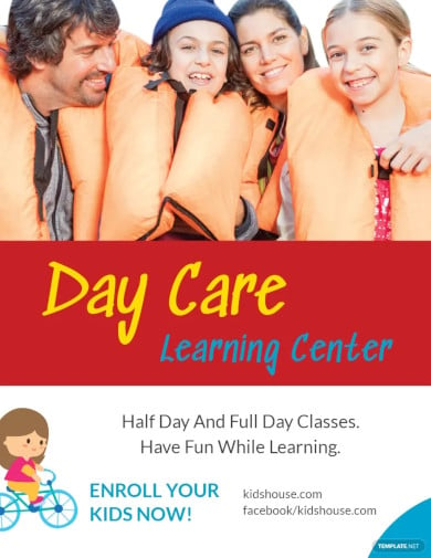 day care center flyer template