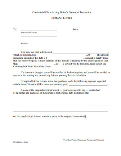 demand letter form