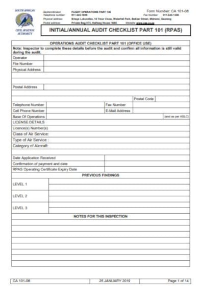 detailed-operations-checklist-template