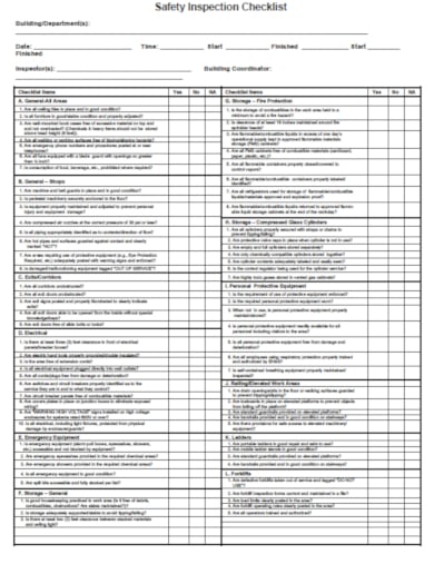 12+ Safety Checklist Templates - PDF, Google Docs, Word, Pages