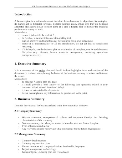 developing business plan in pdf