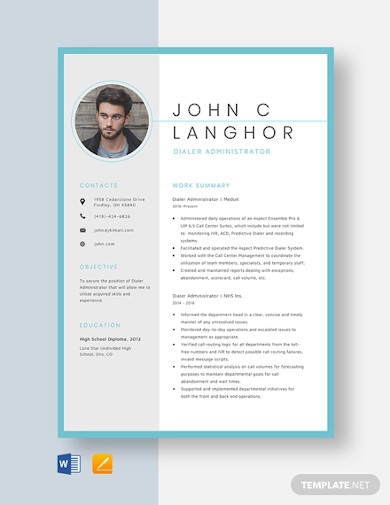 10+ Administrator Resume Templates in Word | Pages | PDF | Free ...