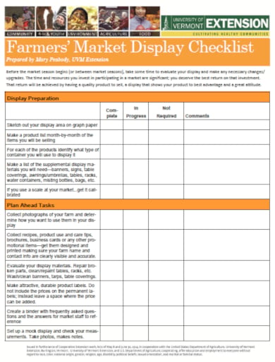 downloadable market checklist template
