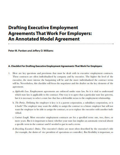drafting-executive-employment-agreement