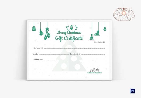 editable christmas gift certificate template 1