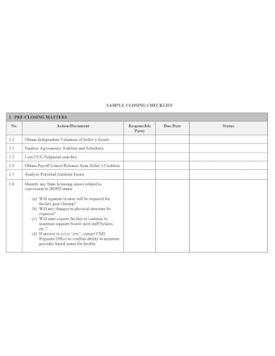 elegant-closing-checklist-template