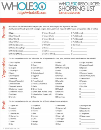 elegant-grocery-checklist-template