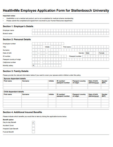 employee application form in pdf
