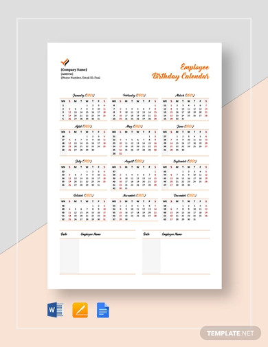 employee-birthday-calendar-template