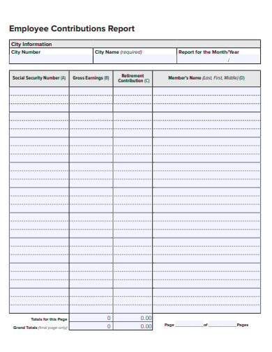 employee-contributions-report-template
