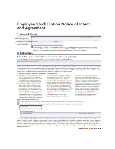 employee notice agreement example