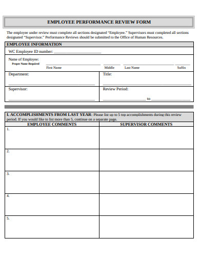12+ Employee Review Templates in Google Docs | Word | Pages | PDF
