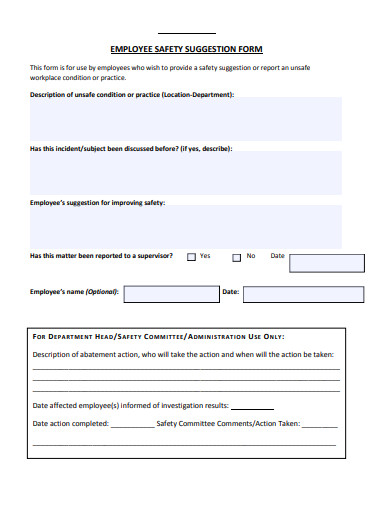 18+ Employee Suggestion Form Templates - Google Docs, Word, Pages, PDF