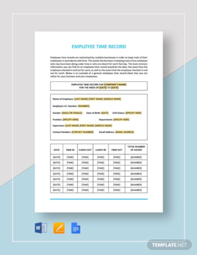 employee-time-record-template
