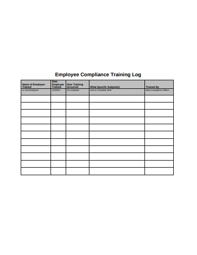 19+ Training Log Templates in PDF