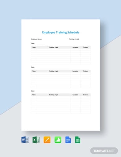 employee-training-schedule-template