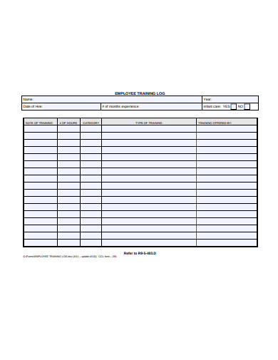 6+ Training Log Sheet Templates in PDF