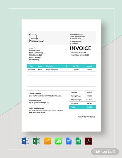 equipment-invoice-template