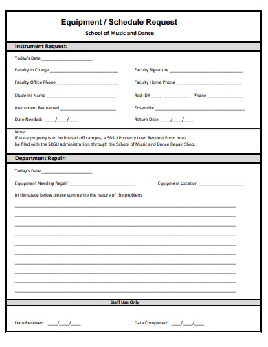 equipment assignment form