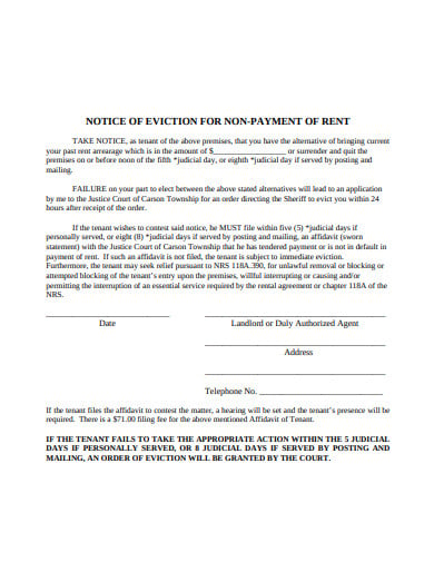 eviction notice example