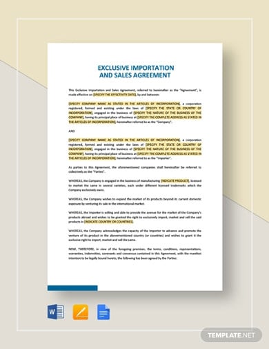 exclusive-importation-and-sales-agreement-template1