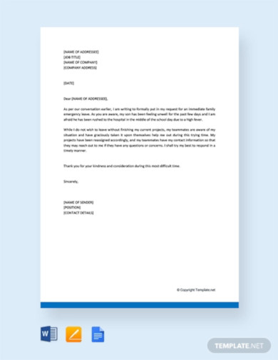 How To Write Emergency Leave Letter