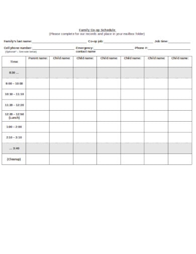 15+ Family Schedule Templates in Google Docs | Pages ...