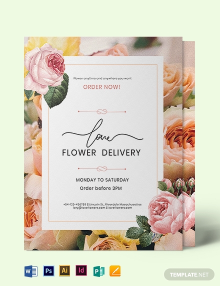 flower delivery service flyer template