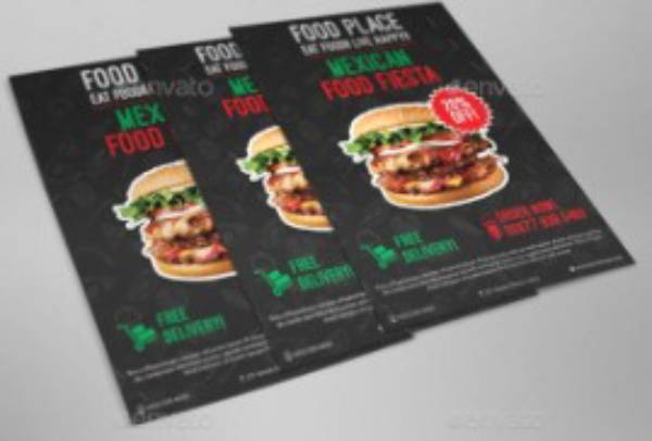 food promotional flyer template