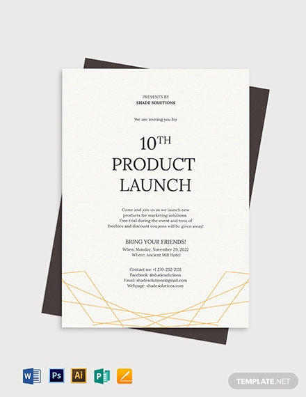 14 Business Invitation Templates Illustrator InDesign MS Word 