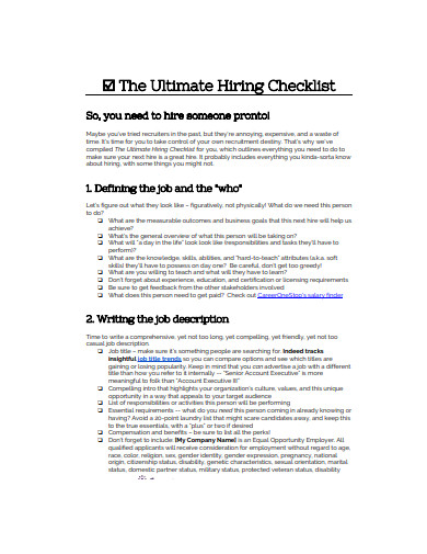 formal-hiring-checklist-template