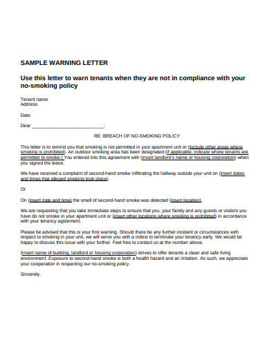 formal warning letter template